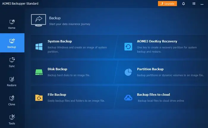AOMEI Backupper Standard is a free backup software for Windows 11/10 AOMEI Backupper Standard is a free backup software for Windows 11/10