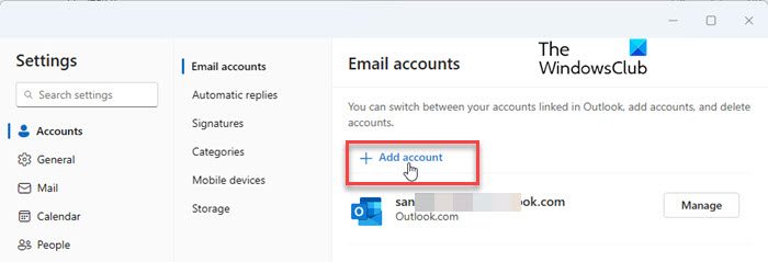 Create account in Outlook Create account in Outlook