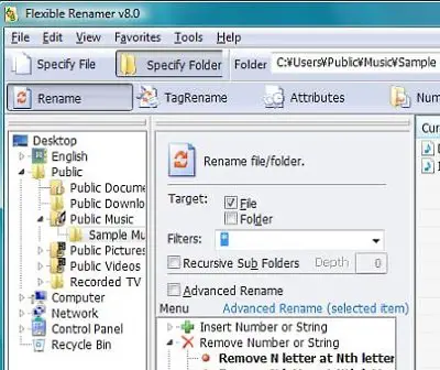 Best free file renamer software for Windows 10 Flexible Renamer with recursive feature