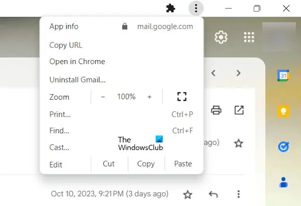 Gmail app for Chrome Gmail app for Chrome