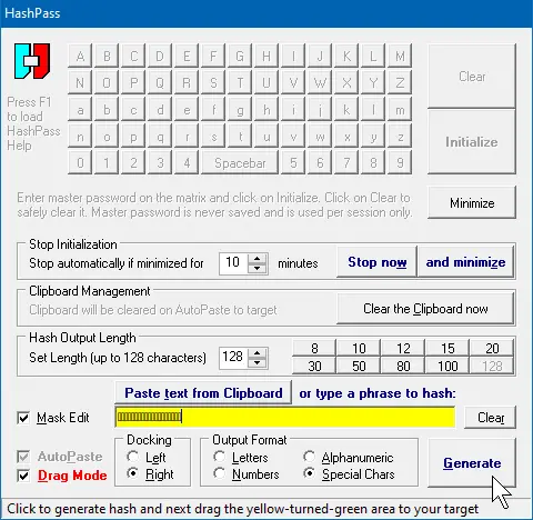 HashPass password generator HashPass password generator