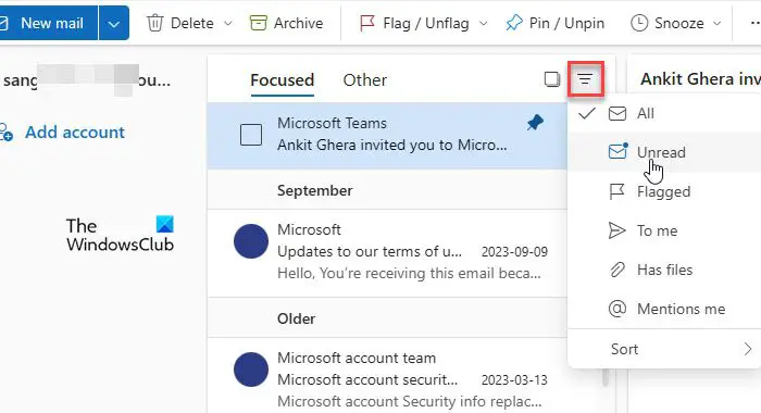 Sort and Filter in Outlook Sort and Filter in Outlook