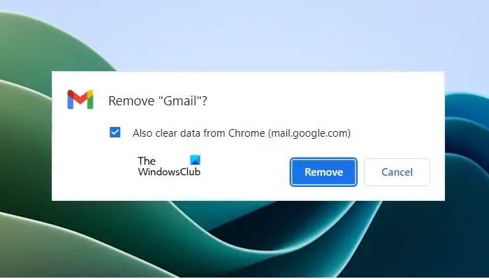 Uninstall Gmail app for Chrome Uninstall Gmail app for Chrome