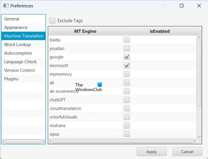 BasicCAT Machine Translation APIs BasicCAT Machine Translation APIs