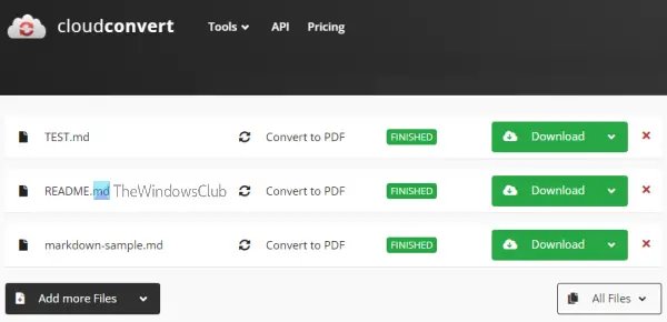 CloudConvert MD Converter tool CloudConvert MD Converter tool