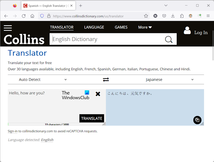 Collins Dictionary Translator Collins Dictionary Translator
