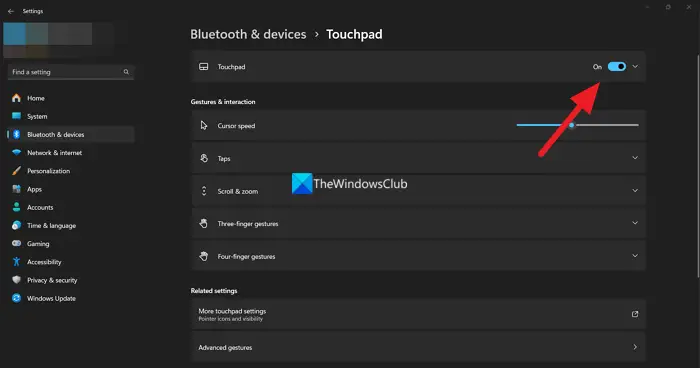 disable touchpad disable touchpad