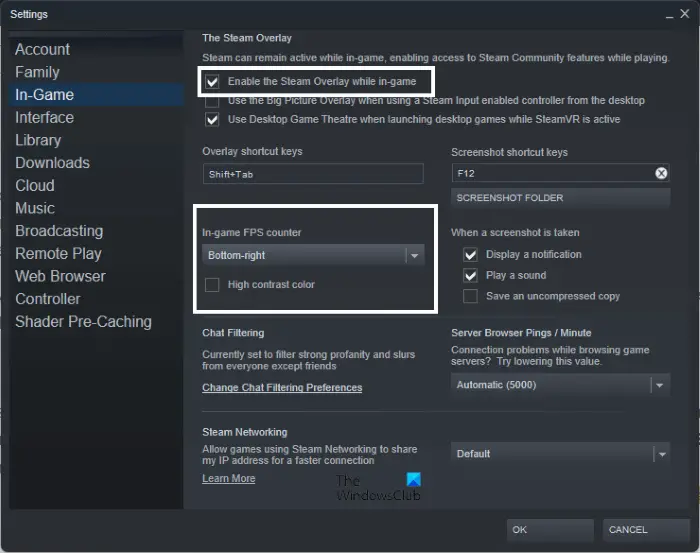 Enable FPS Counter in Steam settings Enable FPS Counter in Steam settings