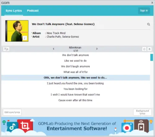 Music Player with Lyrics Downloader Music Player with Lyrics Downloader