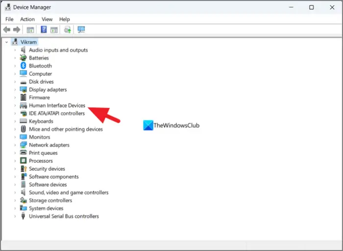 Human Interface devices in Device Manager Human Interface devices in Device Manager