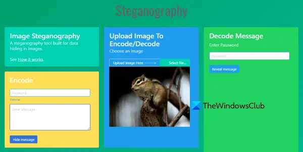ImageSteganography web based tool ImageSteganography web based tool