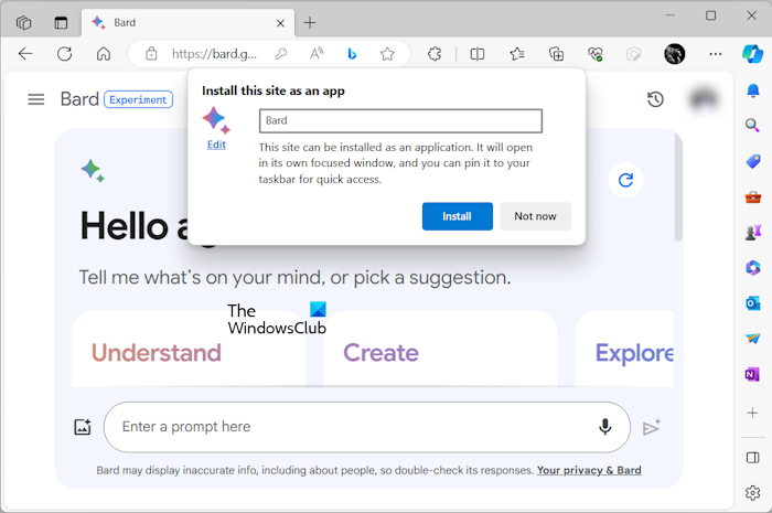 Install Bard AI via Edge Install Bard AI via Edge
