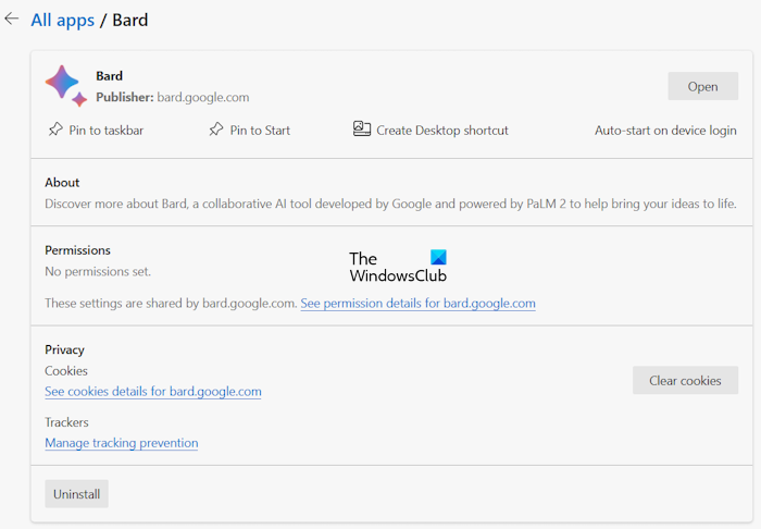 Manage Bard AI settings Edge Manage Bard AI settings Edge