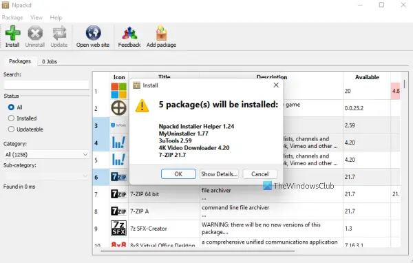 Npackd software Npackd software