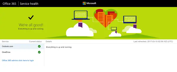 is outlook down is outlook down