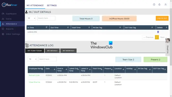 Best free Attendance Management System for Windows computers Best free Attendance Management System for Windows computers