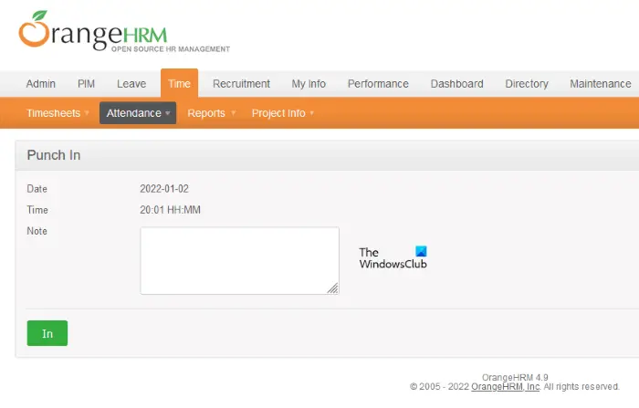 OrangeHRM Attendance Management Software OrangeHRM Attendance Management Software