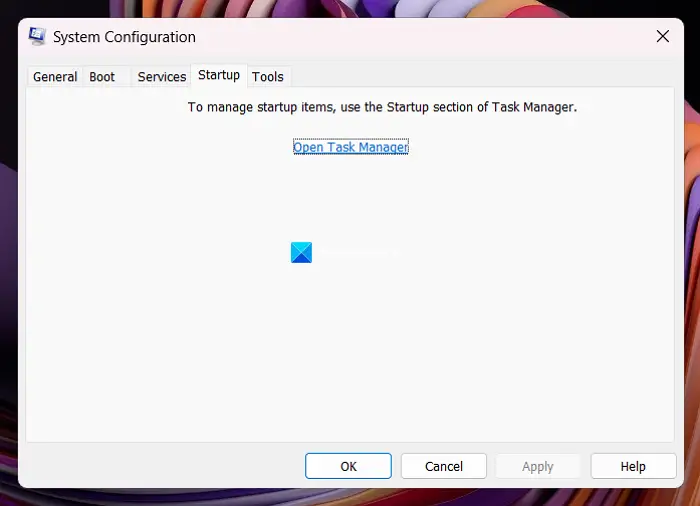 startup settings system configuration startup settings system configuration