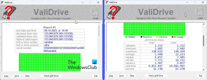 ValiDrive Report ValiDrive Report