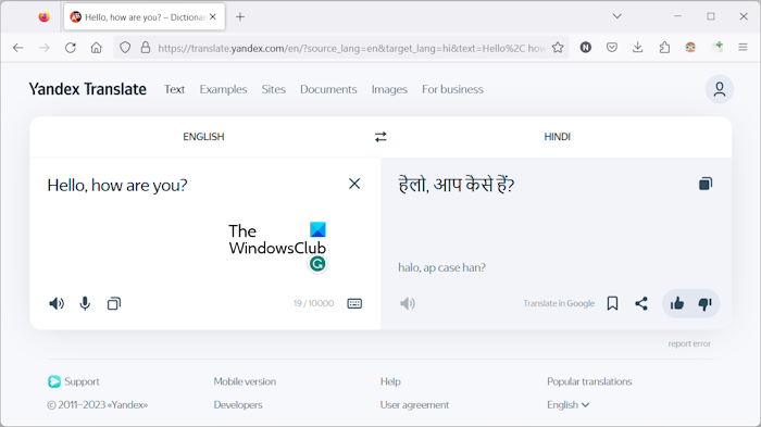 Yandex Translator Yandex Translator